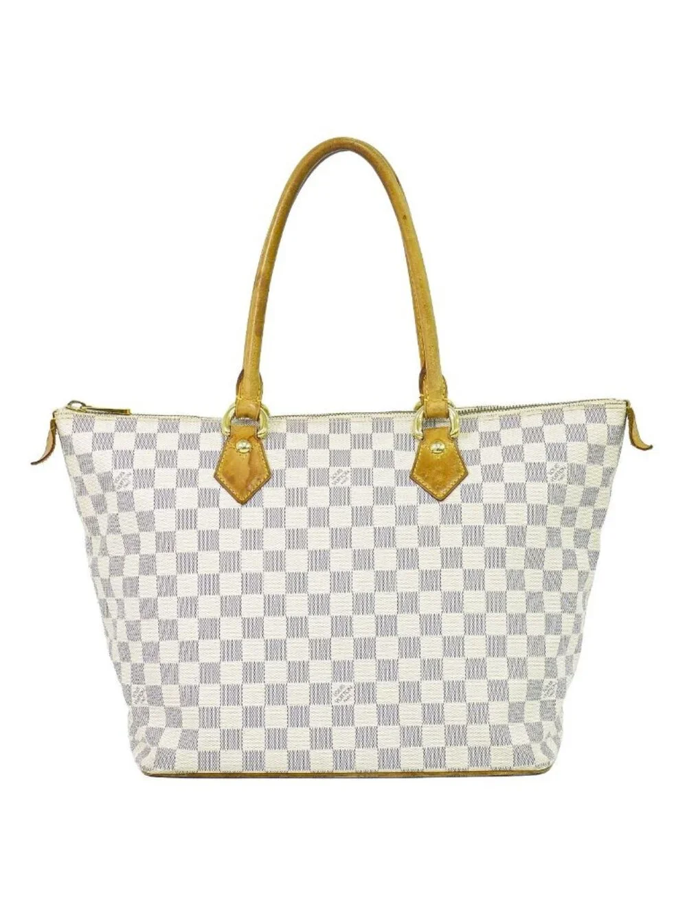 Louis Vuitton LV Saleya MM Damier Azur Shoulder Bag Tote White